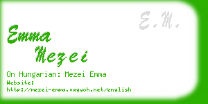 emma mezei business card